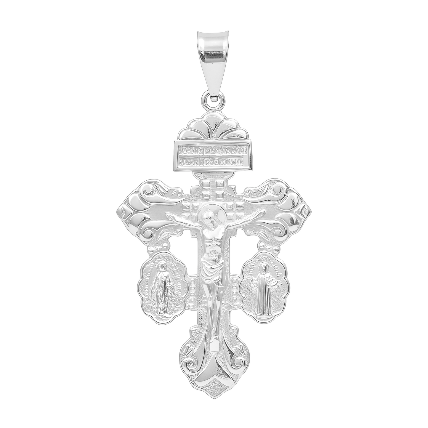Dije Cruz Perdón Cristo San Benito Milagrosa Plata 925 3.9cm Plateado