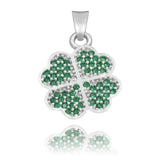 Dije Trebol Corazones Zirconias Amor Suerte Regalo Plata 925