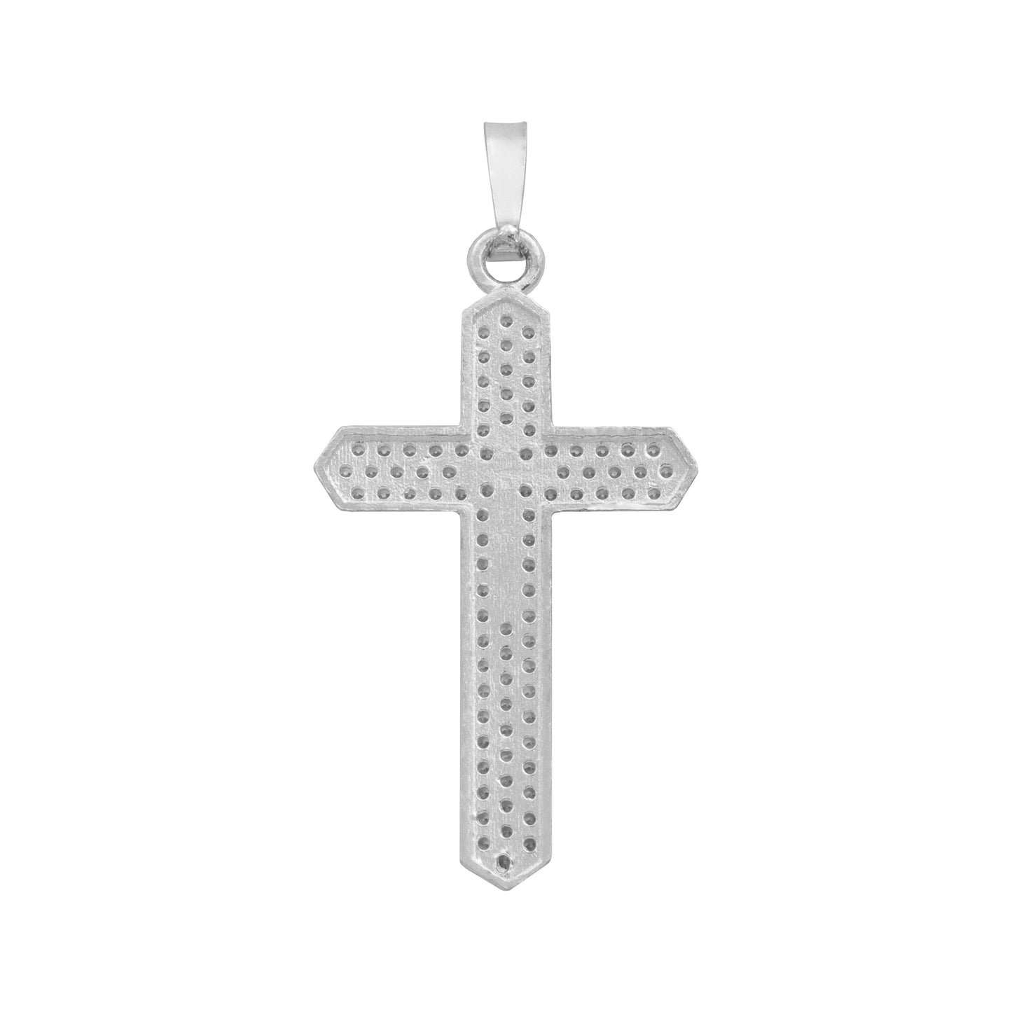 Dije Cruz Puntas Zirconias Hombre Regalo Plata 925 3.9 Cm