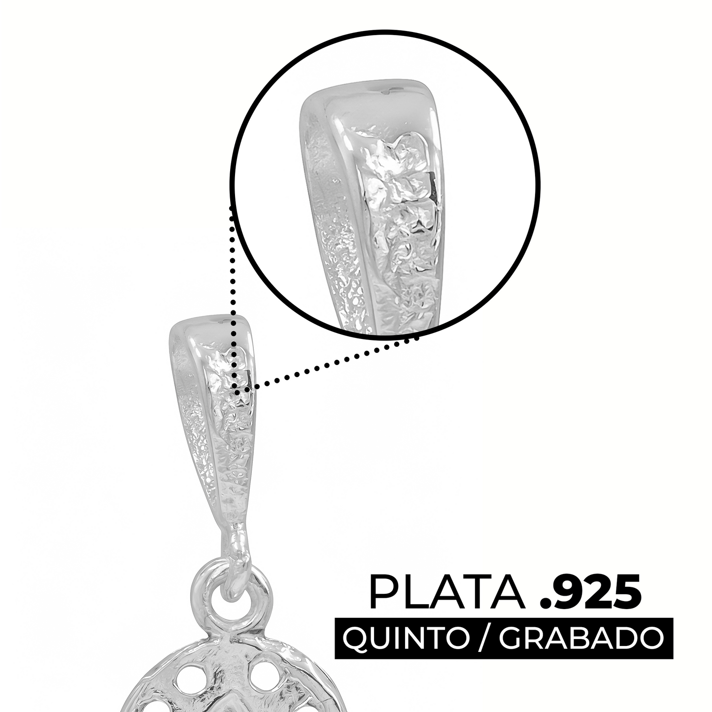 Dije Cruz Santísima Trinidad Con Zirconias En Plata 925 Plateado