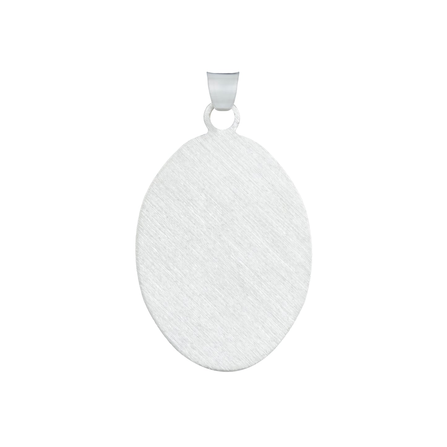 Dije Medalla Oval Diamantada San Judas Plata 925 2.5 Cm