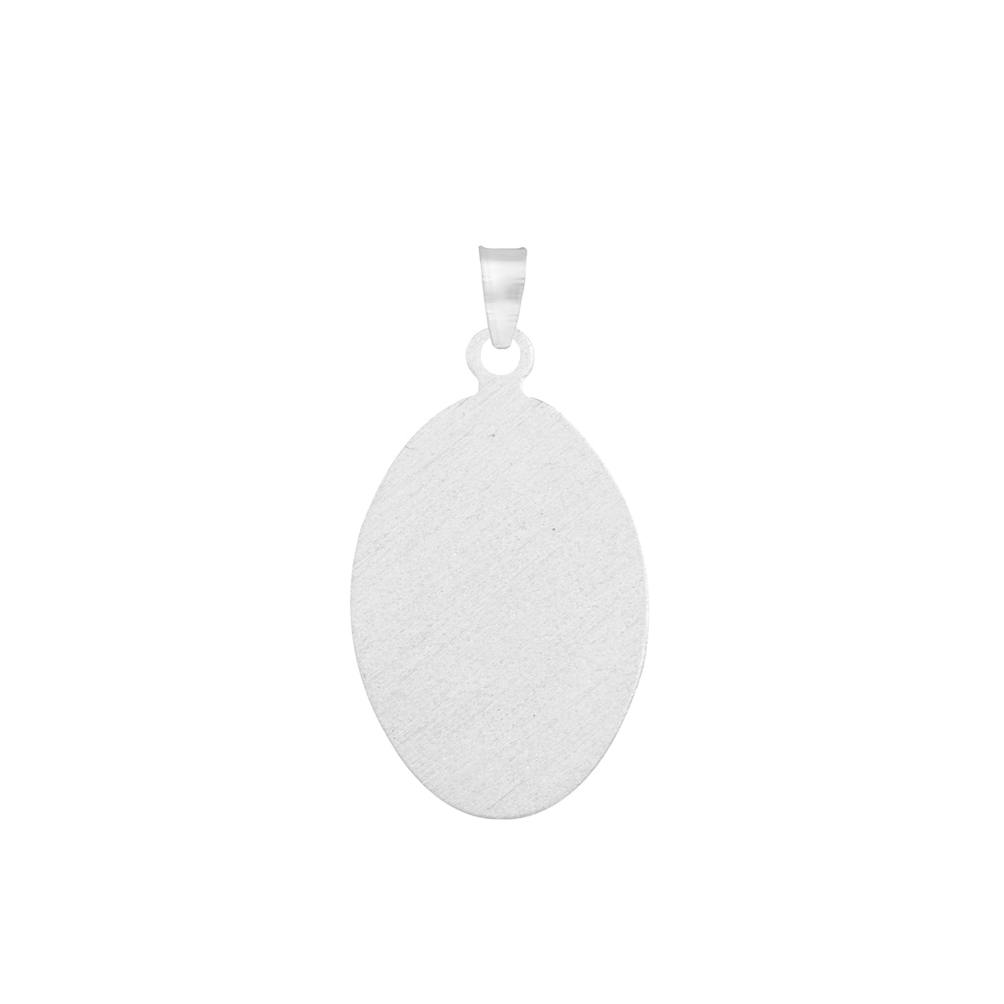 Dije Ovalada Diamantada Virgen Guadalupe Plata 925 1.7 Cm