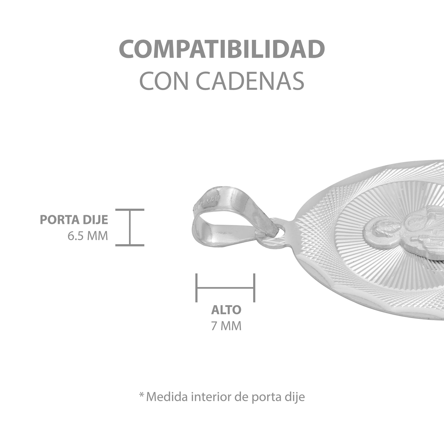 Dije Medalla Oval Diamantada San Judas Plata 925 2.5 Cm
