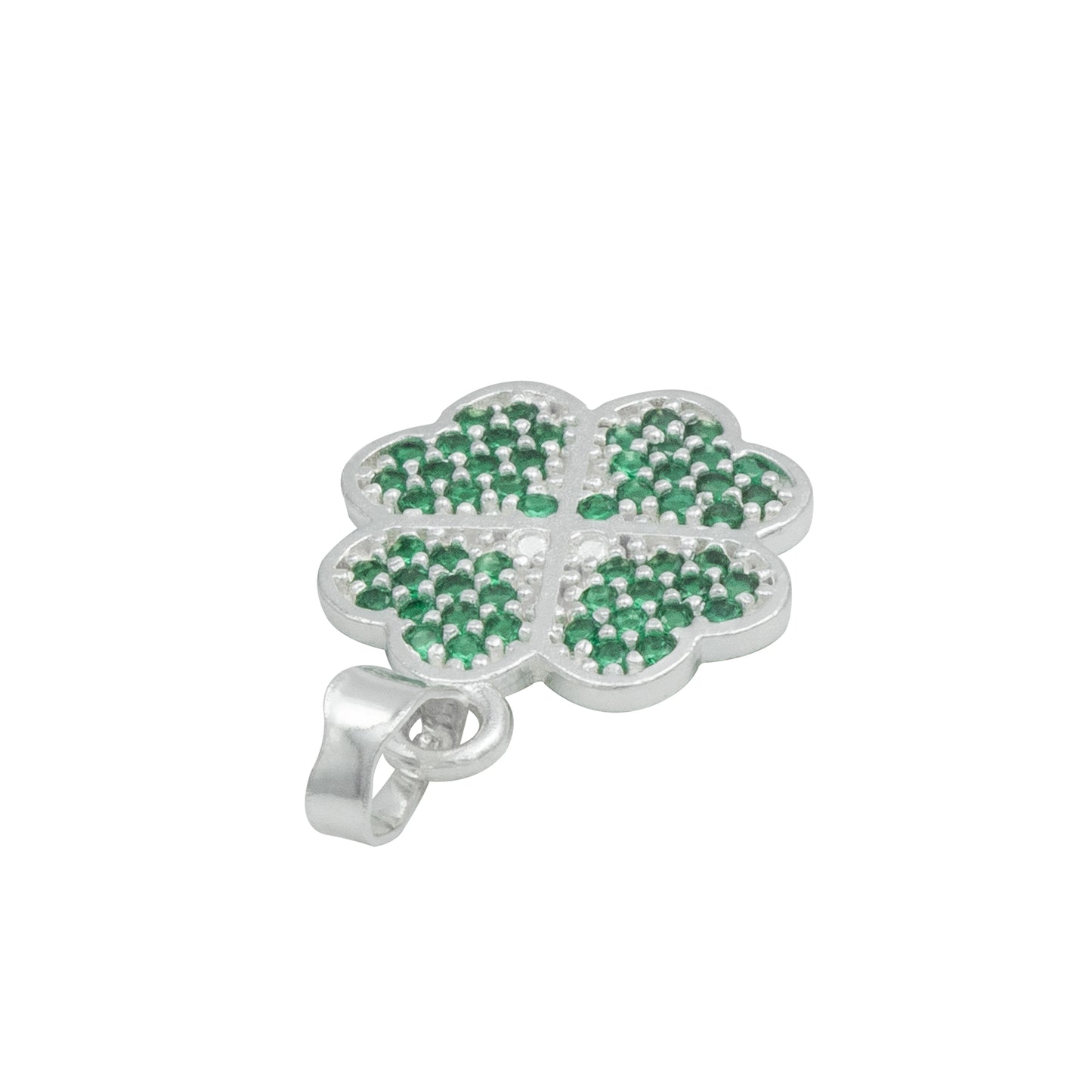 Dije Trebol Corazones Zirconias Amor Suerte Regalo Plata 925