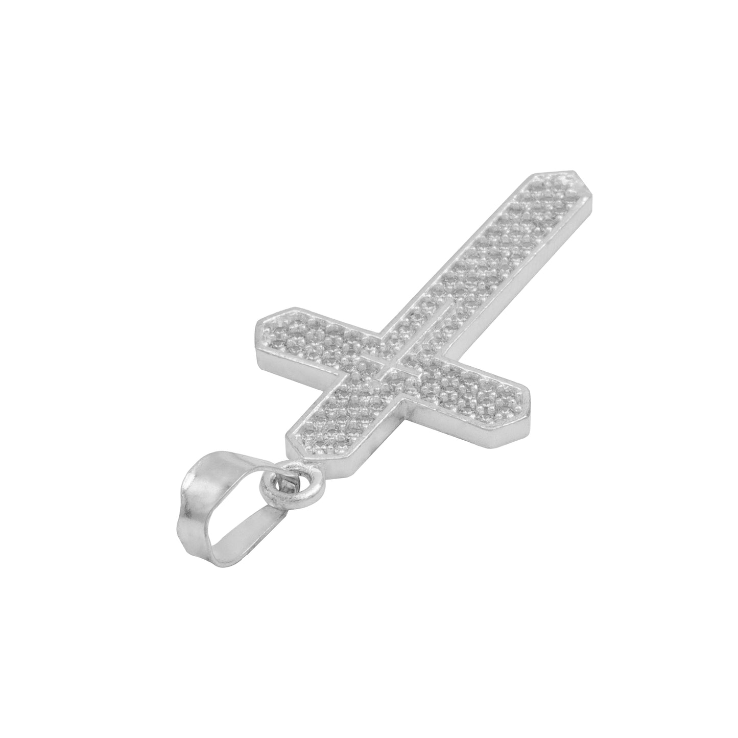 Dije Cruz Puntas Zirconias Hombre Regalo Plata 925 3.9 Cm