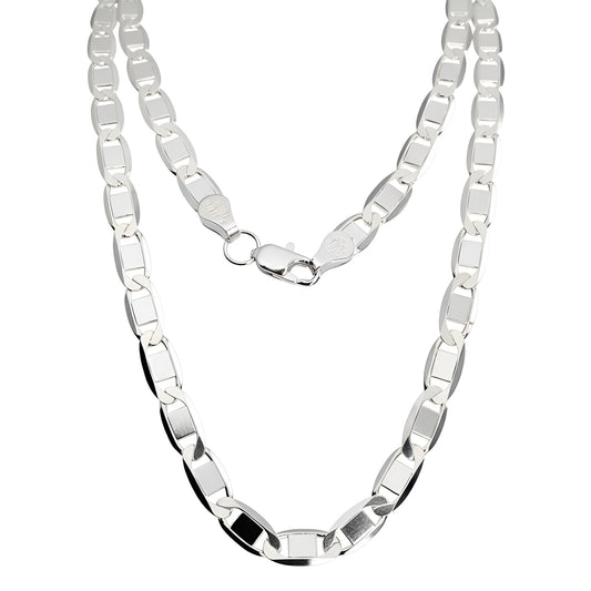 Cadena Gruesa Hombre Mujer Plata 925 Marinera 65 Cm X 6 Mm