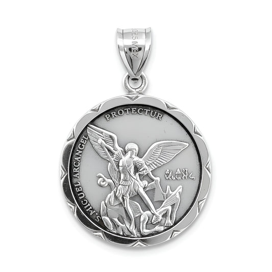 Dije Medalla San Miguel Arcangel Regalo Religion Plata 925