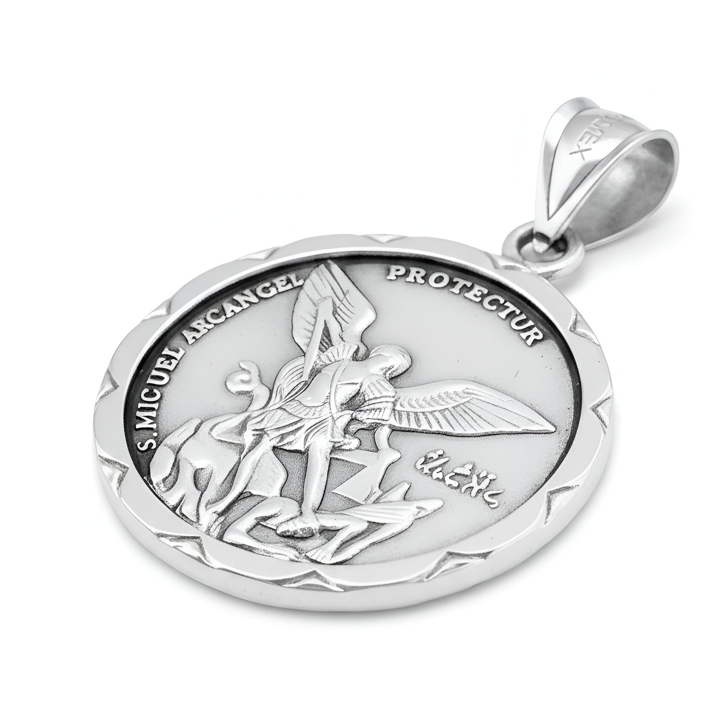 Dije Medalla San Miguel Arcangel Regalo Religion Plata 925
