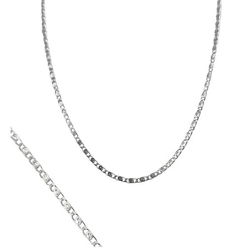 Cadena De Plata Ley .925 Gucci Grabada 60 Cm X 1 Mm