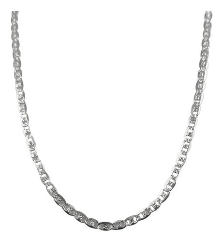 Cadena De Plata Ley .925 Gucci Diamantada 50 Cm X 2.5 Mm