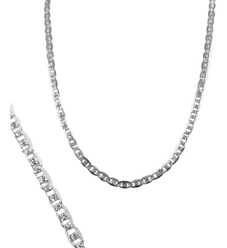 Cadena De Plata Ley .925 Gucci Diamantada 50 Cm X 2.5 Mm