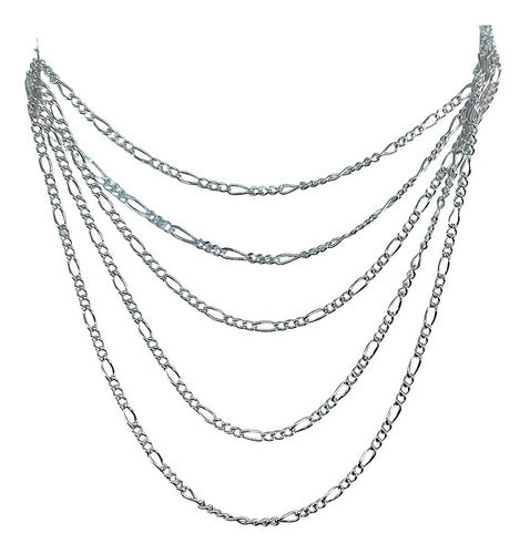 Cadena Tejido Cartier O 3x1 Plata Solida 925 50cm X 0.2cm