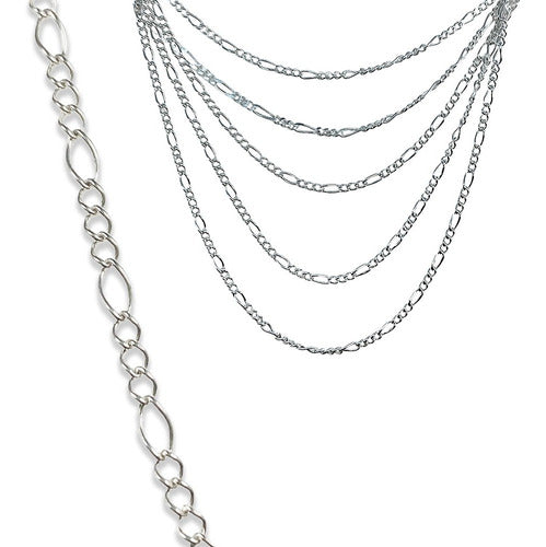 Cadena Tejido Cartier O 3x1 Plata Solida 925 50cm X 0.2cm