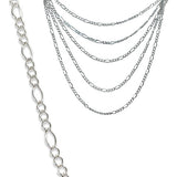 Cadena Tejido Cartier O 3x1 Plata Solida 925 50cm X 0.2cm