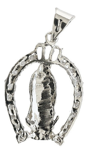 Medalla Virgen De Guadalupe Con Zirconias En Plata 925