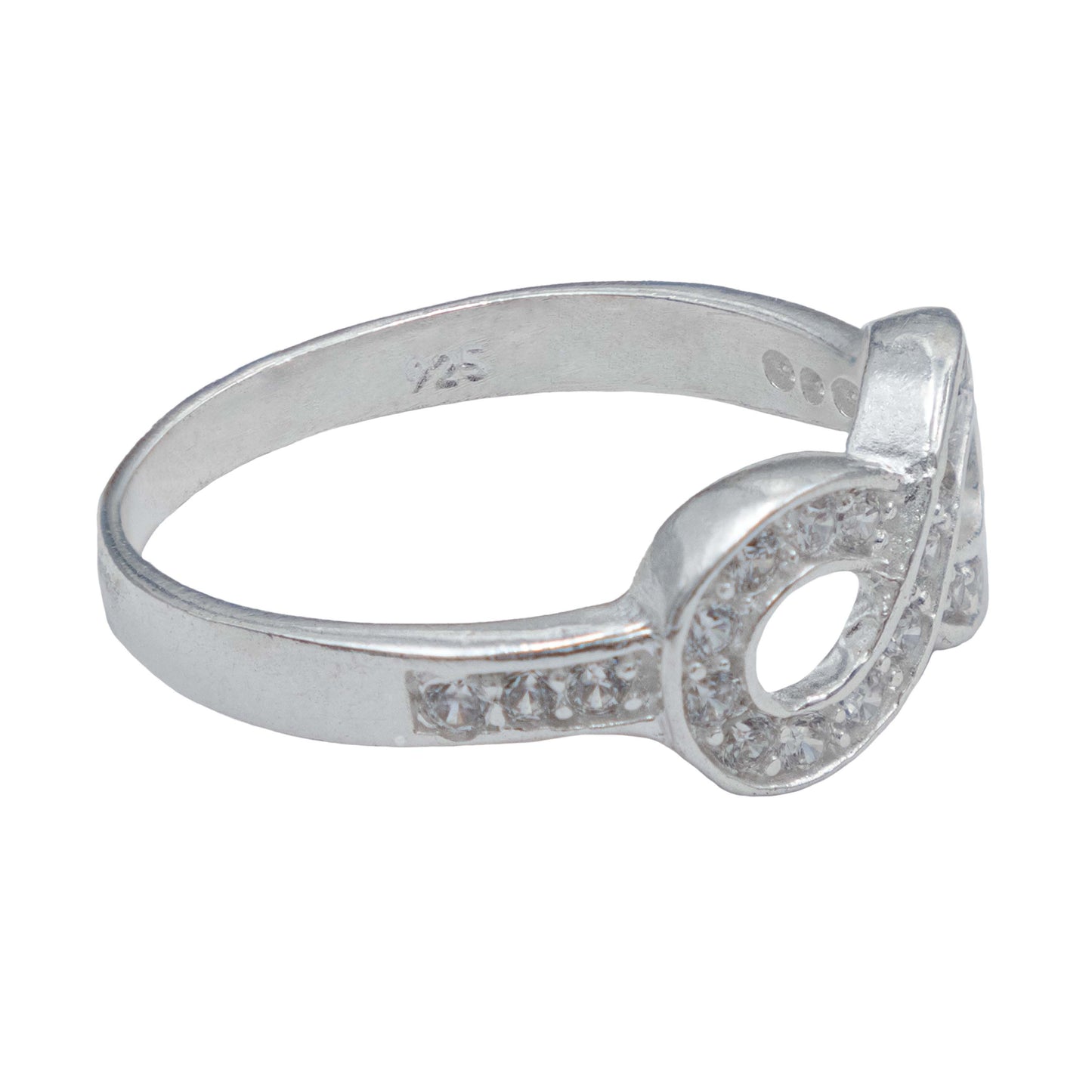 Anillo Infinito Zirconias Amor Regalo Mujer Plata 925