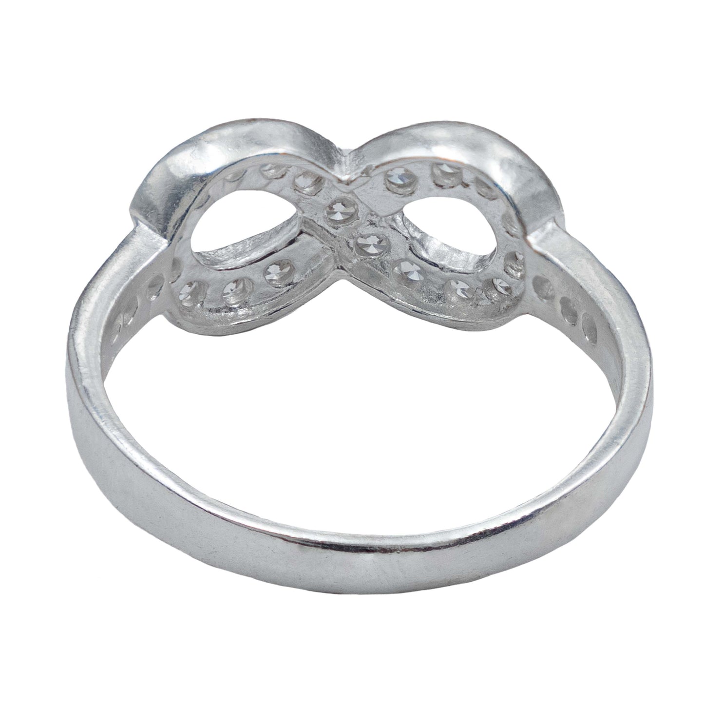 Anillo Infinito Zirconias Amor Regalo Mujer Plata 925