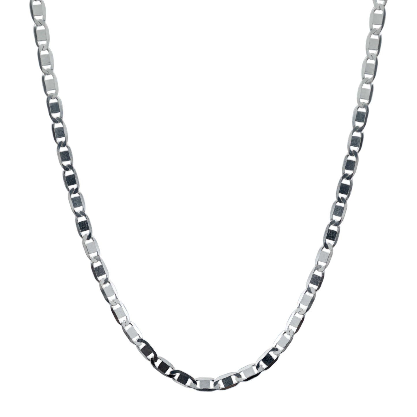 Cadena De Plata Ley .925 Marinera Lisa 45 Cm X 2 Mm