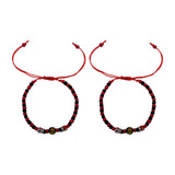 2 Piezas Pulsera Ojo Turco Suerte Protección Liston Rojo