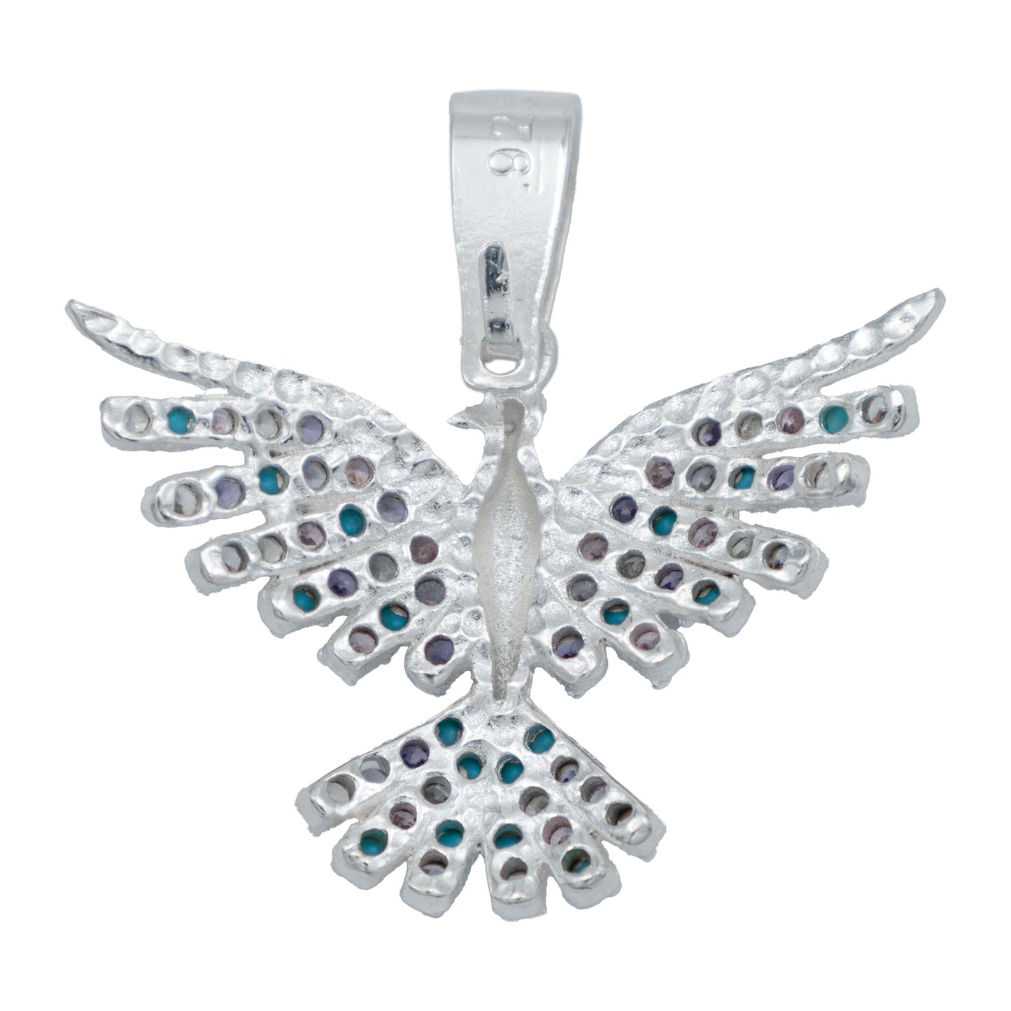 Dije Colibri Mediano Zirconias Amor Regalo Mujer Plata 925
