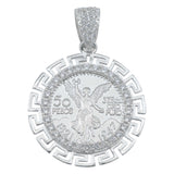 Dije Angel Centenario Grecas Diamantada Zirconias Plata 925