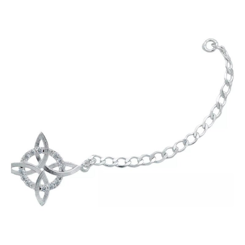 Pulsera Ajustable Nudo De Bruja Varios Colores En Plata 925
