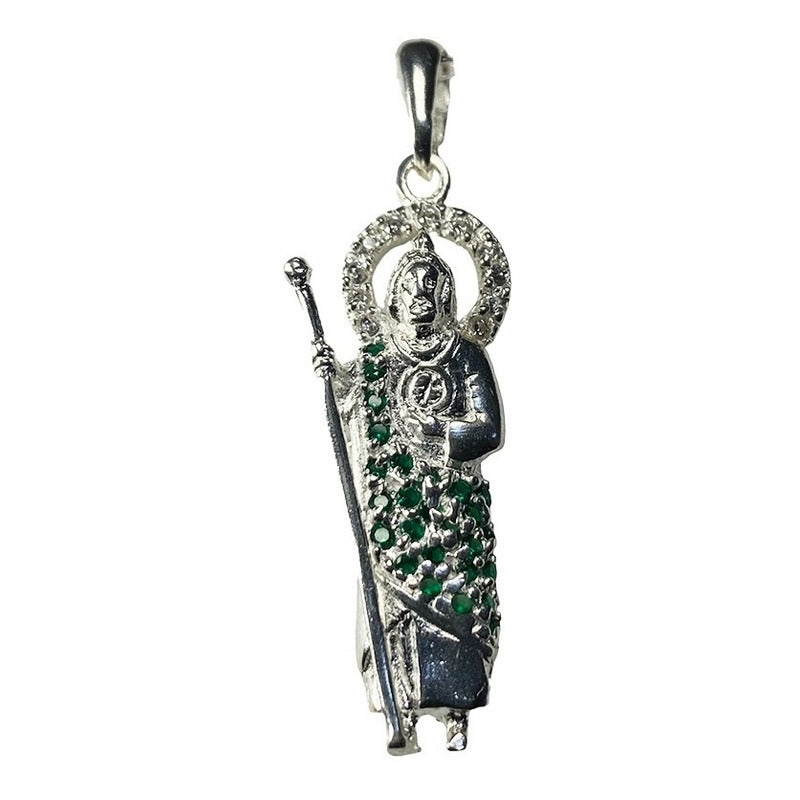 Dije Medalla San Judas Tadeo Zirconias Plata Solida Ley 925