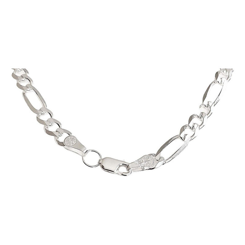 Cadena Gruesa De Plata 925 Hombre Fígaro 3x1 60 Cm X 1.1 Cm
