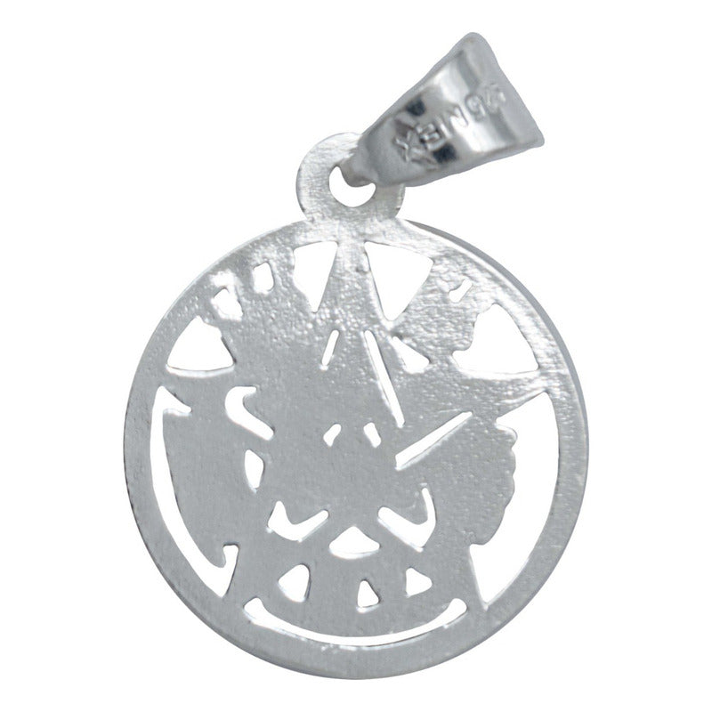 Dije Medalla Tetragramaton Med Detallada + Cadena Plata 925 Plateado