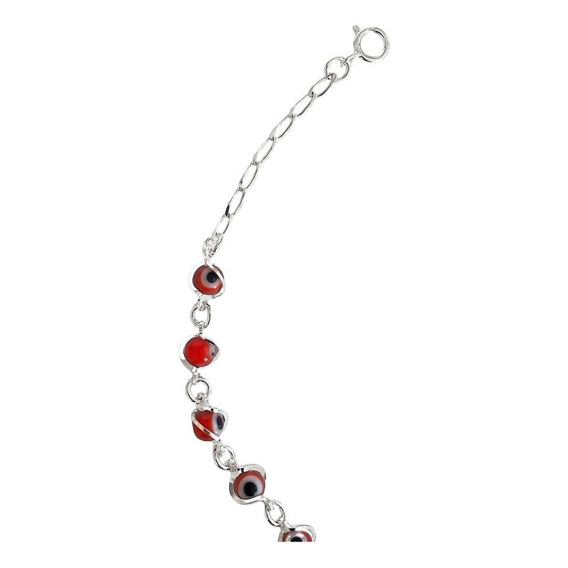 Pulsera Ajustable Nudo De Bruja A Laser Ojo Turco Plata 925