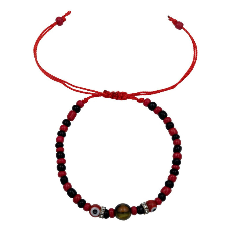 2 Piezas Pulsera Ojo Turco Suerte Protección Liston Rojo