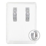 Arracadas Huggies Medianas 4 Zirconias Mujer Plata 925