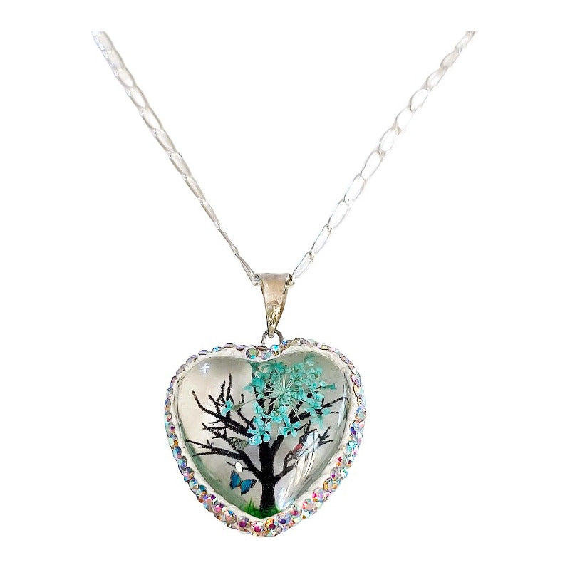 Juego Kit Arbol De La Vida Natural Encapsulado Plata 925