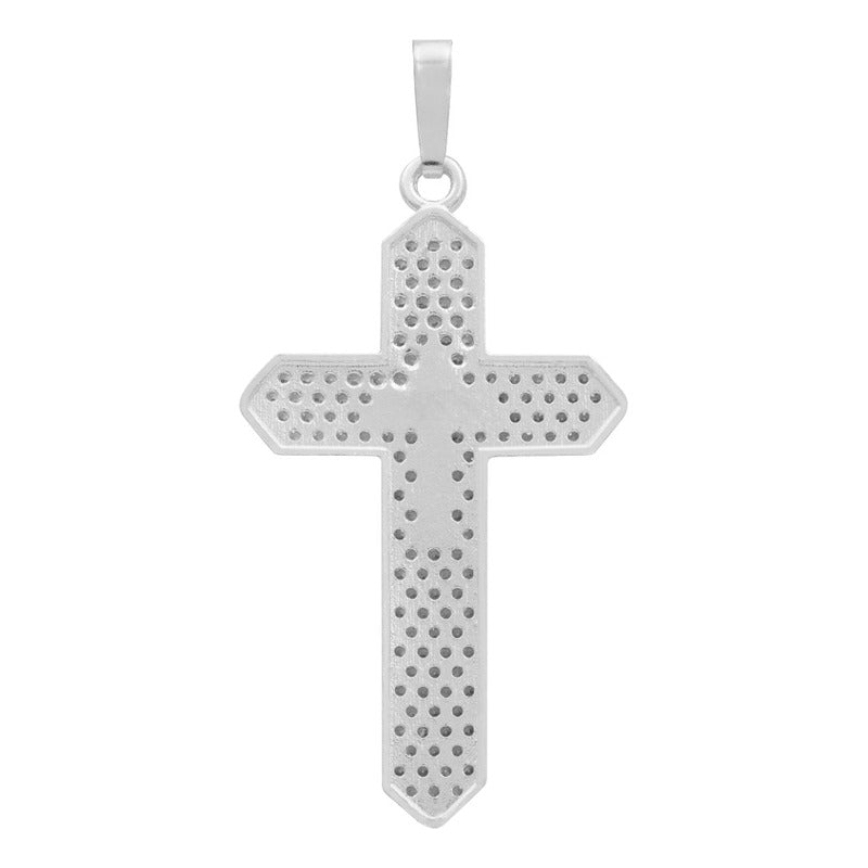 Dije Cruz Zirconias Hombre Mujer Regalo Plata 925 4.5 Cm