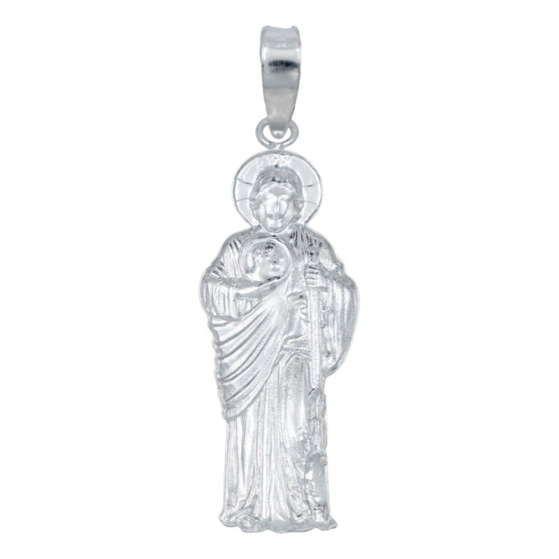 Dije Mediano San Judas Tadeo Troquelado Plata 925 4 Cm