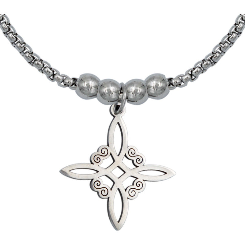 Joyaris Pulsera Nudo De Bruja Celta Irlandés En Cero Inoxidable Brujería Wicca Amuleto De Protección