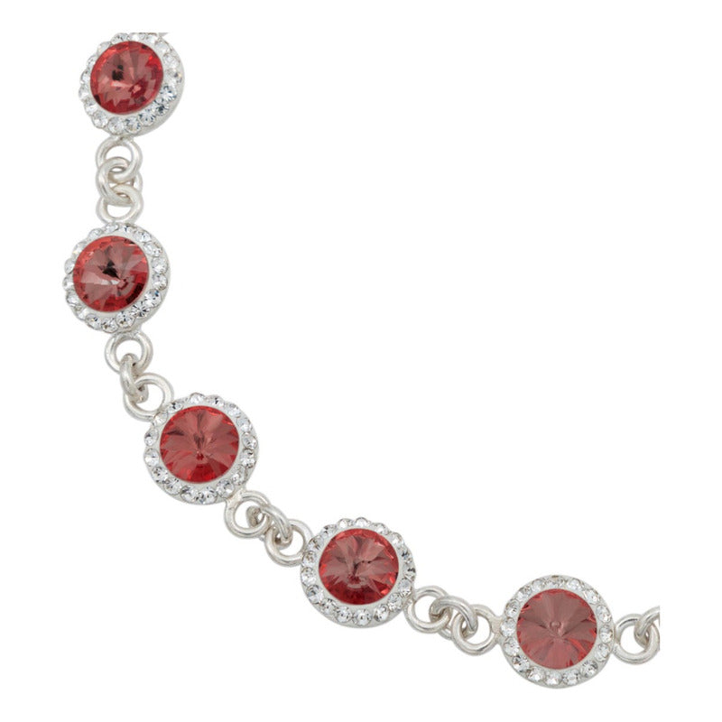 Pulsera Zirconias Piedras Mujer Dama Amor Regalo Plata 925