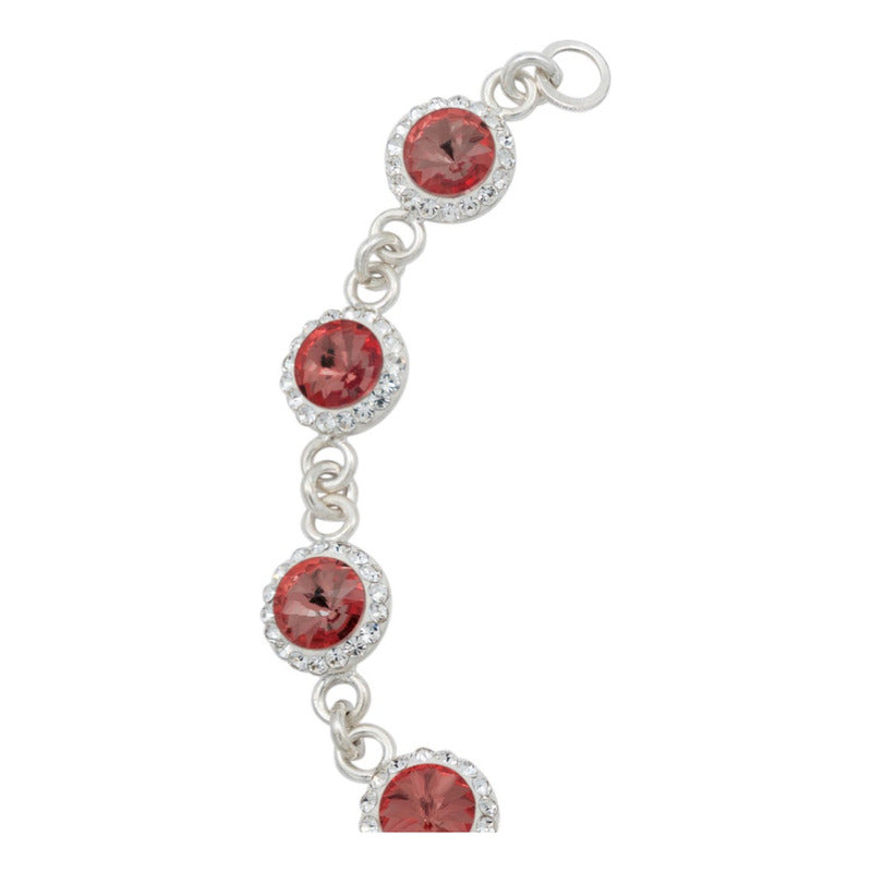 Pulsera Zirconias Piedras Mujer Dama Amor Regalo Plata 925