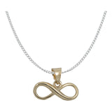 Dije Infinito Amor Regalo Mujer Oro 10k + Cadena Plata 925