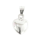 Dije Corazón Liso Hueco Mediano Amor Regalo Plata Ley 925