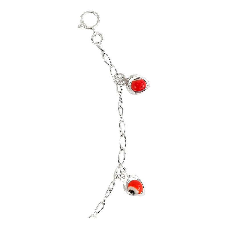 Pulsera Ojo Turco Suerte Colores Regalo Mujer Plata Ley 925