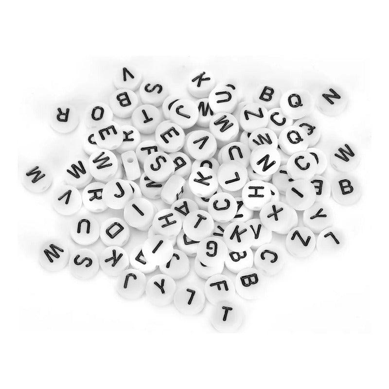 Armado Pulsera Bisuteria Letra 1200pzs + 100 Mts Hilo Nylon