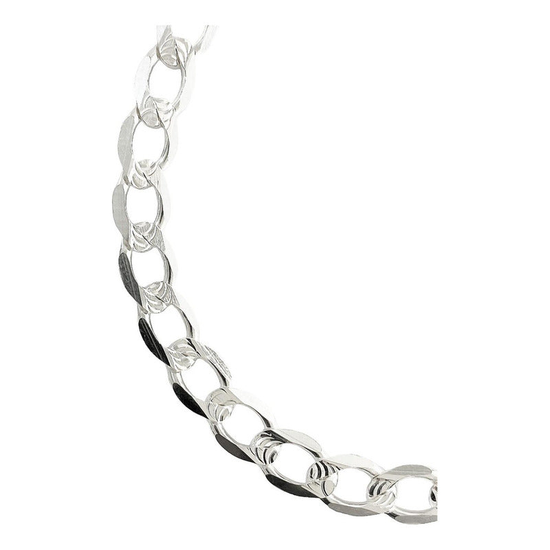 Esclava Hombre Pulsera Cubana Diamantada Plata 925 8 Mm
