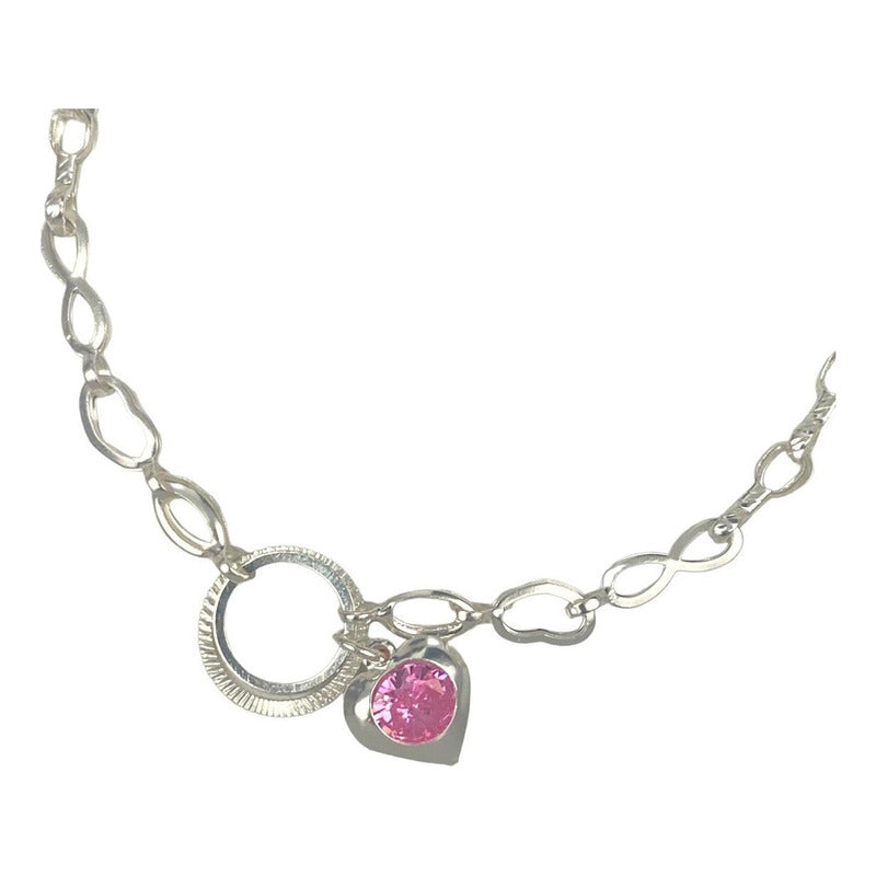 Pulsera Ajustable Corazon Amor Infinito Regalo Amistad Plata