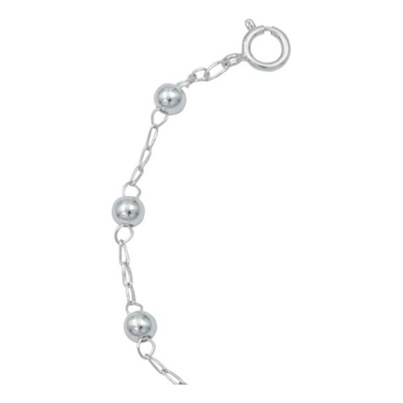 Pulsera Ajustable Nudo Bruja Zirconia Bola 3 Mm Plata 925