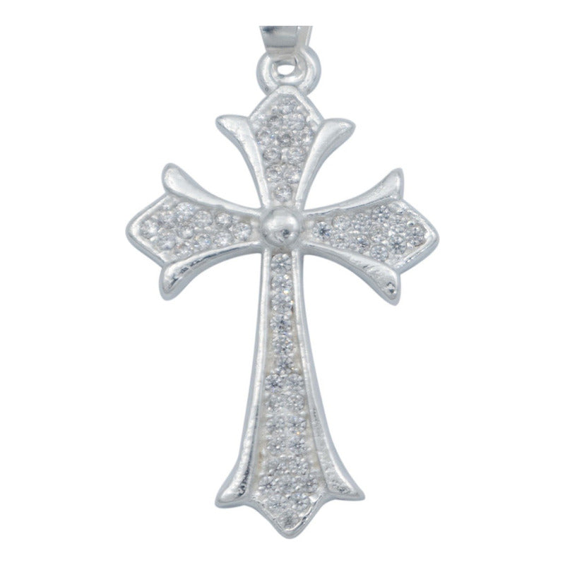 Dije Cruz Chica Zirconias Hombre Mujer Regalo Plata 925