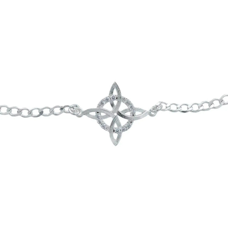Pulsera Ajustable Nudo De Bruja Varios Colores En Plata 925