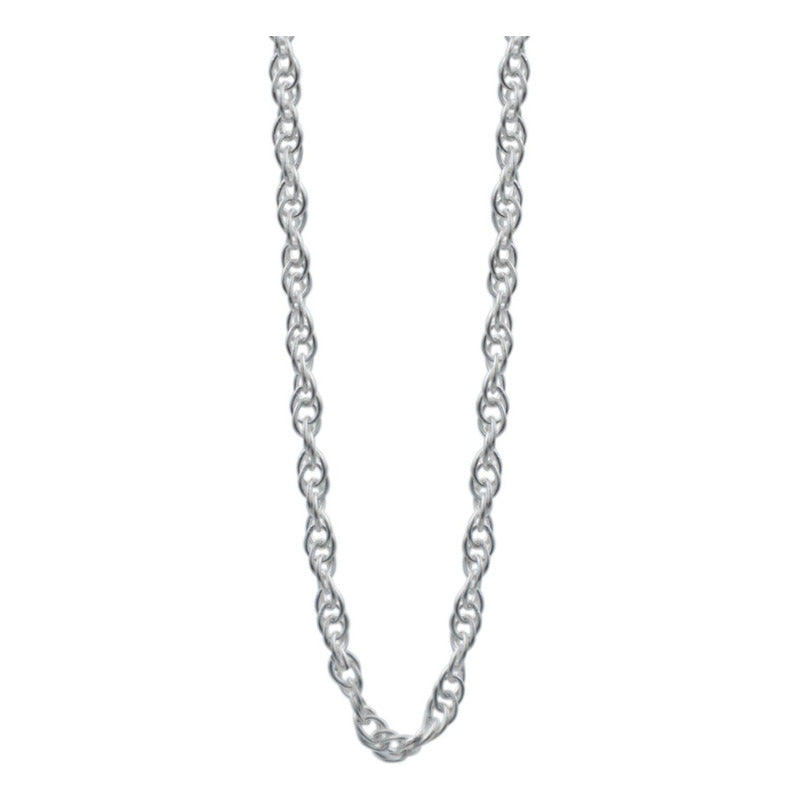 Cadena Delgada Torsal Mujer Plata Italy 925 45cm X 2mm