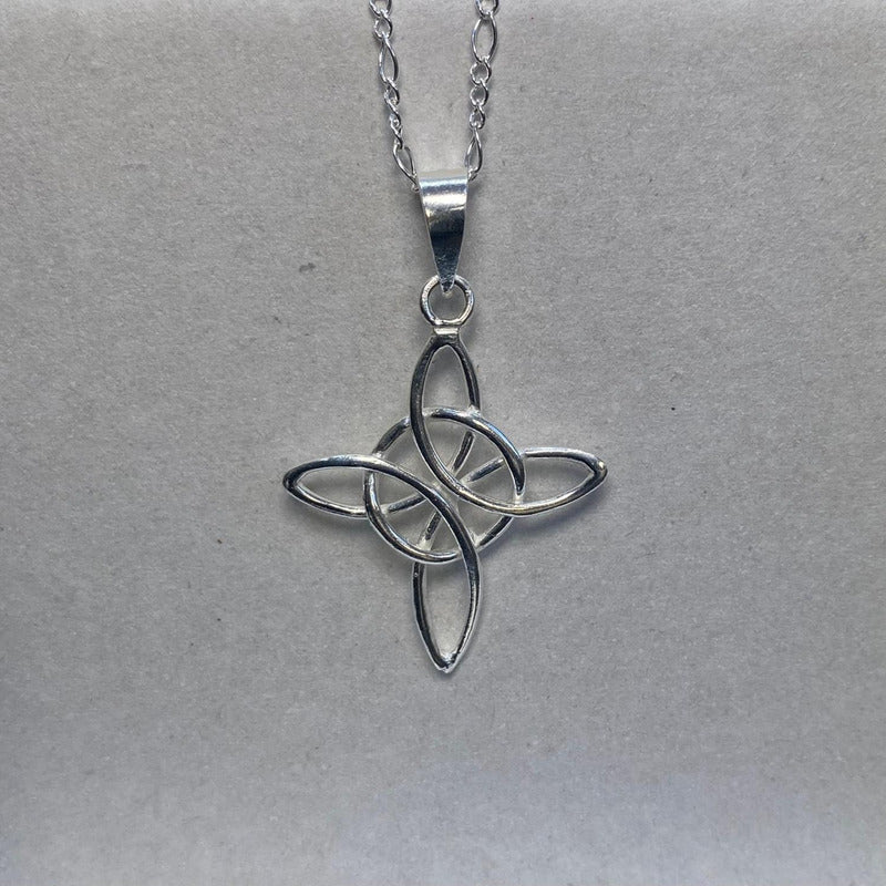 Dije Nudo De Bruja Grande En Plata Solida 925