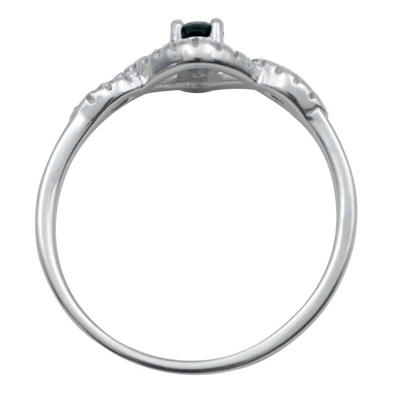 Anillo Promesa Compromiso Plata Fina 925 Zafiro Certificado